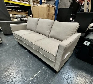 Akenside 3 Seater Upholstered Sofa Light Grey - BRAND NEW - Picture 1 of 7