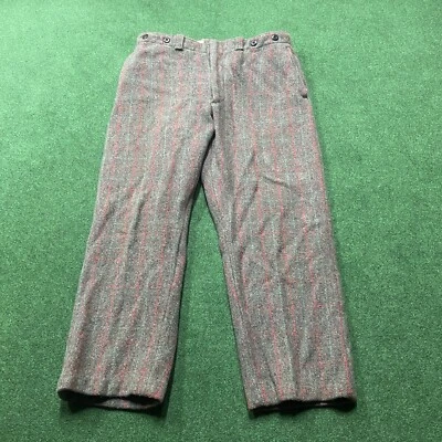 Pantalones de lana pesada vintage para hombre talla 34 grises a cuadros pantalones de leñador se adapta a 34x27 EE. UU. Foto 1 de 4