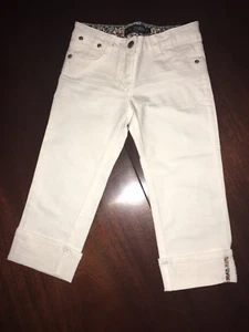 NEW 10 Mini Boden White Fold-up Crops Capri Pants 5 Pocket Style LAST PAIR - Picture 1 of 1