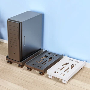 Computer Tower Stand Adjustable Mobile CPU Stand Convenient for Gamers Students - Afbeelding 1 van 17