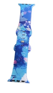 Blue Tropical Watch Band Compatible with Apple fits 42/44/45 mm - Picture 1 of 7