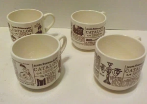 Juego de 4 tazas de café de diseño de cerámica SEARS ROEBUCK & CO 1906 CATÁLOGO de colección - Imagen 1 de 6