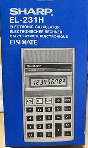 Sharp EL-231H Vintage Calculator Pocket Desktop Vintage 8 Digit Screen New - Picture 1 of 3