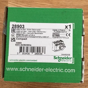 Desconector interruptor Schneider 28903 INS63 4P 63A NUEVO - Imagen 1 de 4