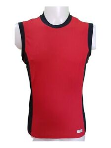 Mico Sport Maillot sans Manches Bamboo, Homme - Art. IN3292-003 (Rouge)