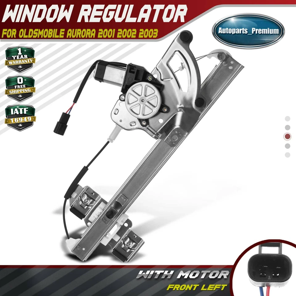 Power Window Regulator w/ Motor for Oldsmobile Aurora 2001-2003 Sedan Front Left - Image 1 of 4