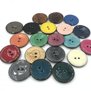 5pcs Coconut Shell Enamelled Buttons Sewing Tools Clothing Accessories 40mm - Picture 1 of 21