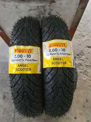 Coppia 3.00-10 50J RINFORZATA PIRELLI ANGEL SCOOTER VESPA DOT2024