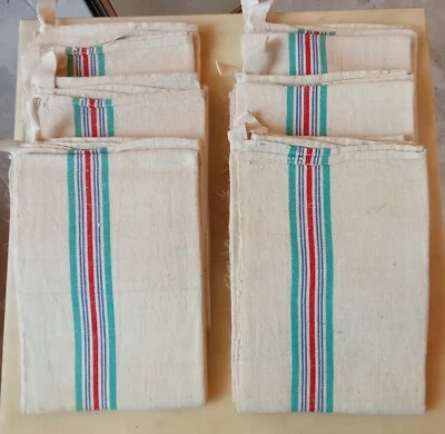 Lot 6 essuie mains torchons Métis  vintage/Linge Ancien Cuisine /Old Hand Towel - Photo 1/4
