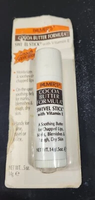 De colección Años 80 Palmers Fórmula de Manteca de Cacao Barra Giratoria .5 OZ En Paquete Foto 1 de 4