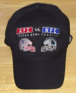 Cappello Reebok Super Bowl XXXVIII 38 febbraio 2004 Patriots Panthers berretto regolabile - Foto 1 di 6
