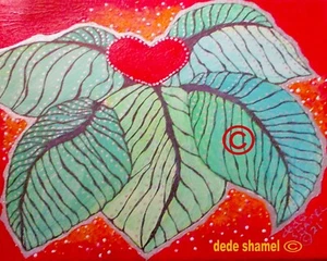 HEART Limited Edition Print-8"x10" Listed Artist Signed-DEDE SHAMEL - Picture 1 of 4
