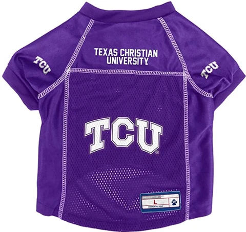 TEXAS CHRISTIAN TCU PET FOOTBALL JERSEY PURPLE XL  LITTLE EARTH NCAA NEW NWOT Cover