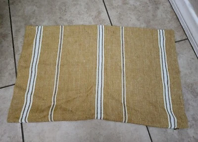 RARE Pottery Barn Robinson Linen Rustic Striped 16" X 26" Lumbar Pillow Cover - Image 1 of 4