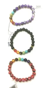 3 Arten von Chakra Stil Perlen Armbänder-Handgelenk Größe 6-US VERKÄUFER-368-369-4152 - Bild 1 von 1
