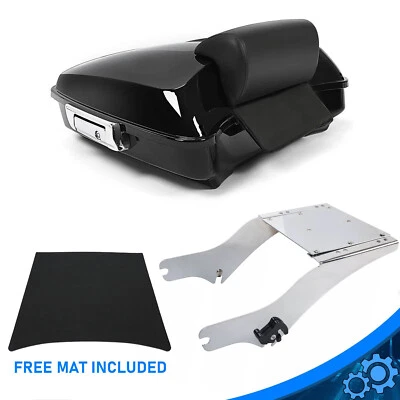 Razor Pack Trunk Mount Rack Backrest For Harley Touring Road Street Glide 97-08 - Image 1 of 4