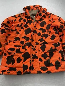 Vintage GameHide Blaze Orange & Black Camouflage Hunting Jacket Adult Large - Picture 1 of 14