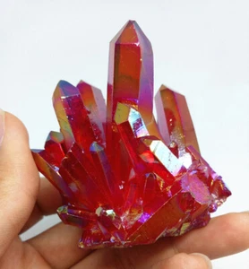 15-100g Healing Stone Titanium Cluster Quartz Crystal Red Aura Specimen Natural - Picture 1 of 12