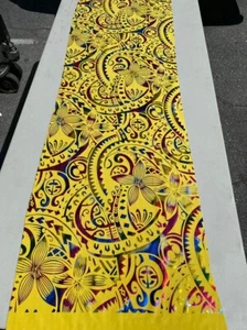 GTEX Collection- Exquisite Traditional Polynesian Tattoo Design | Foil Fabric - - Picture 1 of 7