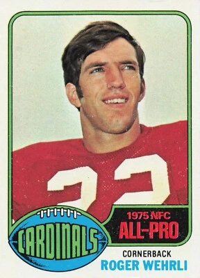 1976 Topps Football Roger Wehrli St. Louis Cardinals #90 - Image 1 of 2