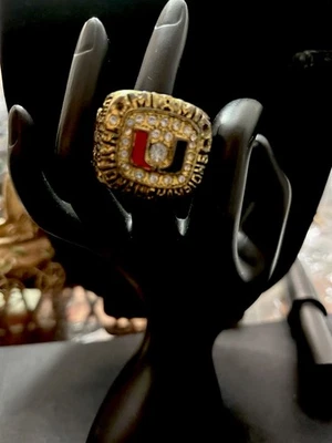 Латунное чемпионское кольцо 1991 Miami Hurricanes NCAA GP размер 10 - Изображение 1 из 4