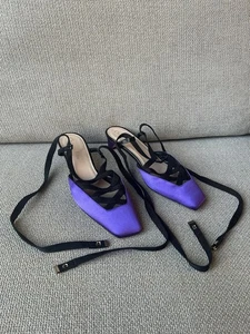 Christian Dior Purple Heels Size 38.6 - Picture 1 of 6