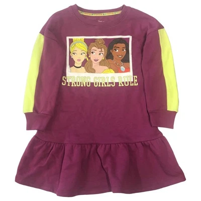 Disney Princess Girls Long Sleeve Girls Rule Sweatshirt Dress - Image 1 of 2