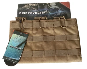 Emerson Tactical Modular 5.56 Magazine Mag Pouch Triple Open Top Coyote tan - Picture 1 of 2