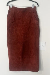 Falda midi lápiz vintage de gamuza Jacqueline Ferrar 10 - Imagen 1 de 8