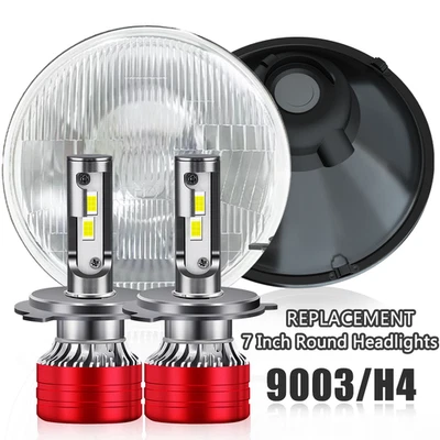 Par de faros LED redondos de 7" aptos para Ford Bronco 1966-1977 Foto 1 de 4