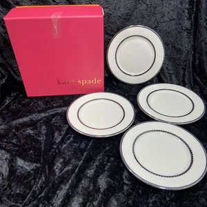 Kate Spade Lenox Tidbit Party Plates Union Street Set of 4 6” - Picture 1 of 5