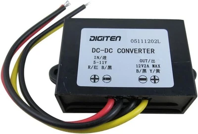 DIGITEN DC 6V 5-11V to 12V 2A Step up Converter Regulator Waterproof Boost...  - Image 1 of 4