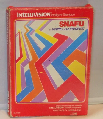 Intellivision SNAFU Mattel Electronics Video Game Cartridge Manual Overlays - b2 - Image 1 of 4