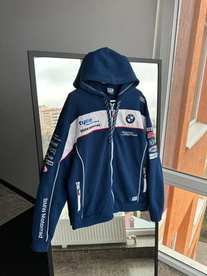Винтажная толстовка с капюшоном на молнии BMW Motorrad Tyco Racing Moto размер L - Изображение 1 из 4