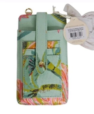 Spartina 449 Lily Phone Crossbody Queenie Tropical Floral Sea Foam NEW - Image 1 of 4