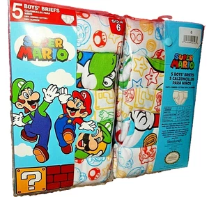 3K NWT Size 6 SUPER MARIO Brothers 10 Pair of Briefs Underwear Lot - Picture 1 of 2