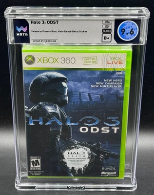 Halo 3 ODST Microsoft Xbox 360 con Halo Reach Beta Pegatina Sellada Nueva WATA 9.6 B+ Foto 1 de 2