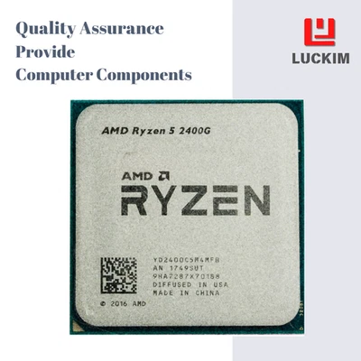 AMD Ryzen 5 2400G CPU - Socket AM4 4 Cores 8 Threads 3.6 GHz 64MB L3 Cache 65W T - Image 1 of 4