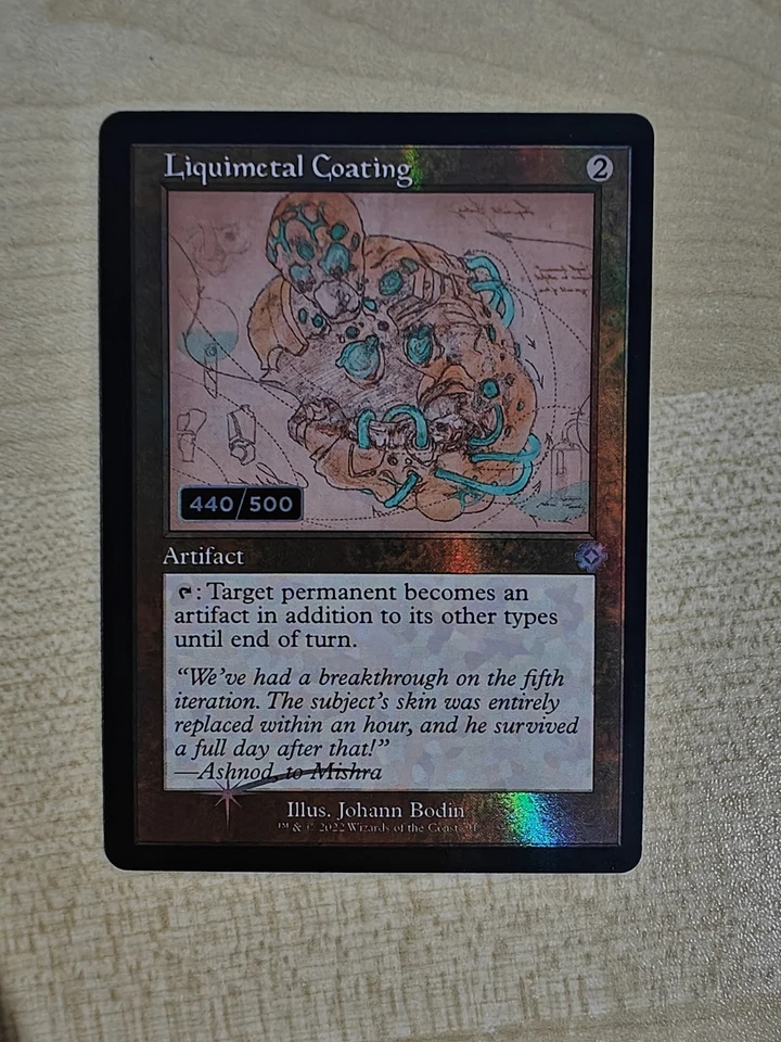 MTG Liquimetal Coating Serialized Foil 440/500 - Image 1 of 2