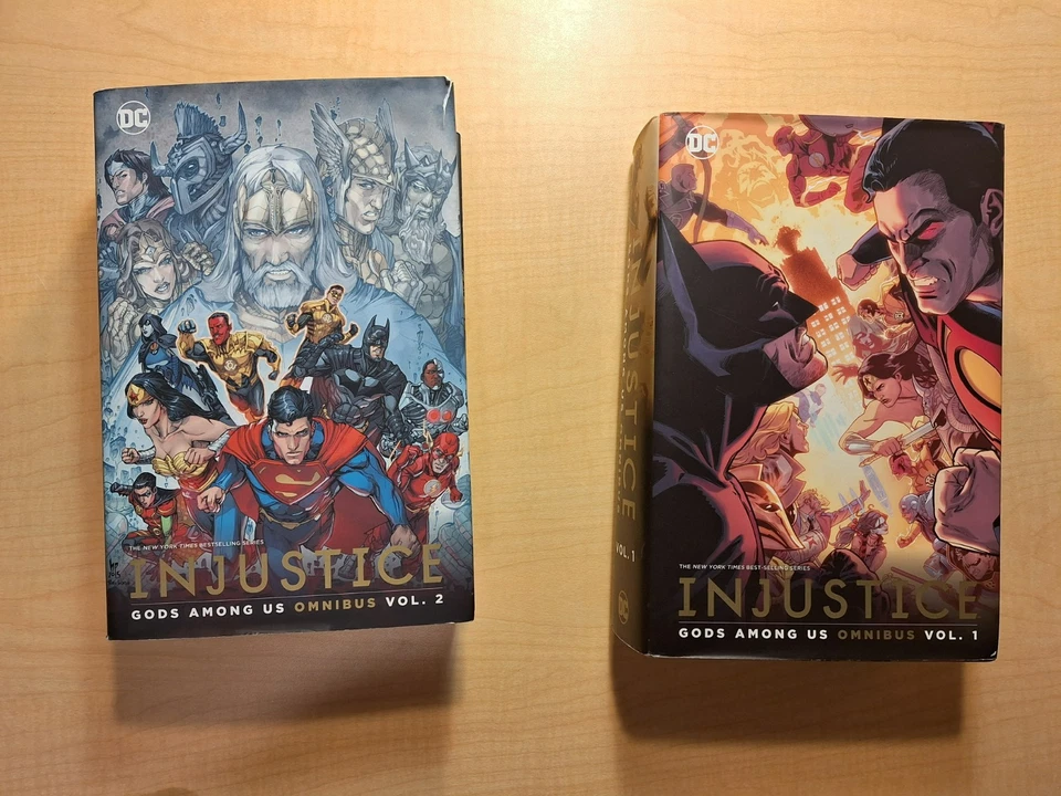 Injustice Gods Among Us Omnibus Volume 1 & 2 Lot DC Comics Hardcover - Image 1 of 4