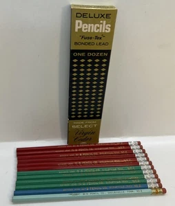 12 MB Pencil Co #2 Bonded Lead Shelbyville Tenn unbenutzt Fuse-Tex Box rot grün bl - Bild 1 von 24