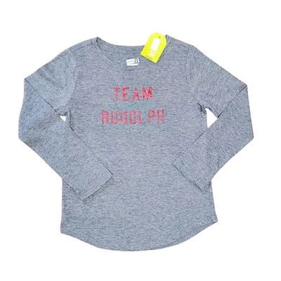 Crazy 8 Team Rudolph Long Sleeve T-shirt L(10-12) Gray - Image 1 of 4
