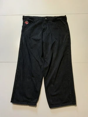 RCCSkate RC Skateboarding Black Wide Leg Baggy Drawstring Denim Jeans Sz. XXL - Image 1 of 4