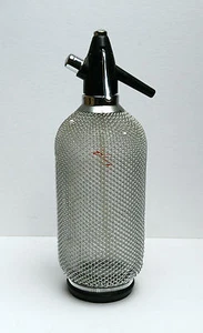 Spritzer Seltzer Wire Mesh Bottle Rare Vintage - Imagen 1 de 2