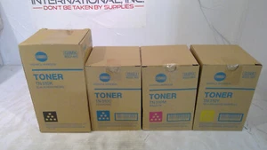 Genuine Konica Minolta C350/CS180 *SET OF 4* Toners TN310K,TN310C,TN310M,TN310Y - Picture 1 of 7