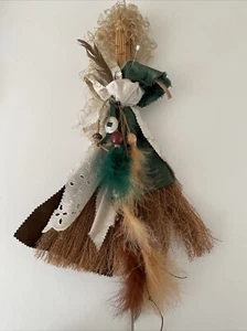 Voodoo Doll New Orleans Blonde Curly Hair Hanging W/ Pin 18” - Picture 1 of 7