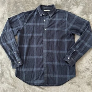 Outerknown blau kariertes Flanellhemd mit Knopfleiste für Herren Large *siehe Maße - Bild 1 von 6