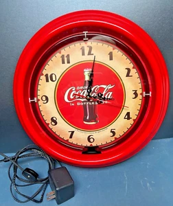 Coca-Cola Klassischer Stil Neon Wanduhr - 15 Zoll Neon Getränk Coca Cola Uhr - Bild 1 von 1