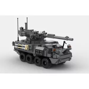 Military WWII M1128 Armored Vehicle Model Building Blocks DIY Puzzle Toy Gift - Picture 1 of 3