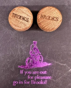 Brooks England Drop Bar Bicycle Handlebar Plugs Brown Cork - Picture 1 of 2